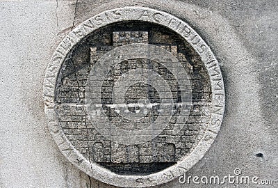 Detail of the building wall in Marseille, France Stock Photo