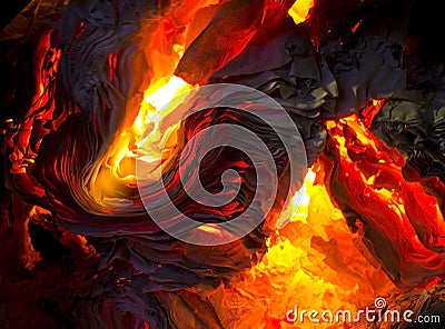 Detail of burning paper Stock Photo