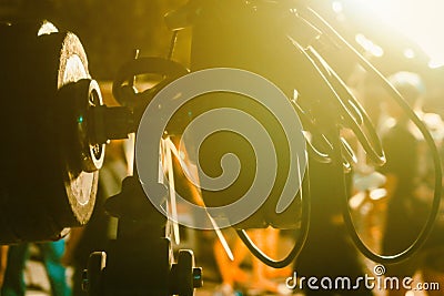 Detail of Camera Crane background Stock Photo