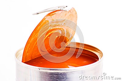 Detail of canned food Stock Photo