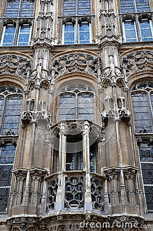 Detail of cathedral in Gent Stock Photo