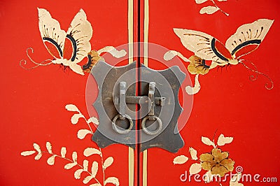 Detail of chinese furniture Stock Photo