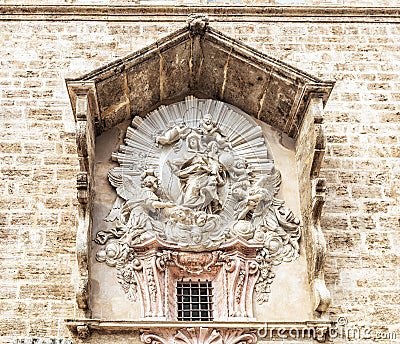 Detail of Church of Santos Juanes. Valencia, Spain Stock Photo