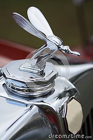 Detail of classic British car radiator mascot Stock Photo