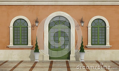 Detail of a classic facade Stock Photo