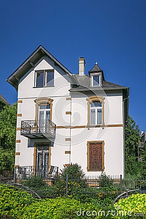 detail of classicistic house facade in the Westend area Stock Photo