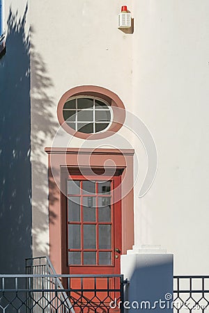 detail of classicistic window at house facade Stock Photo