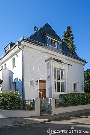 detail of classicistic window at house facade Editorial Stock Photo