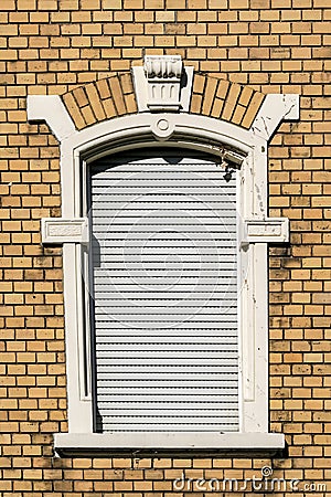 detail of classicistic window at house facade Stock Photo