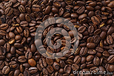 Detail of coffe beans Stock Photo