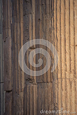 Detail of the columns of the Parthenon, Athens Greece Stock Photo