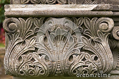 Detail of Commemorative Arch a large sandstone archway over a public walkway Stock Photo