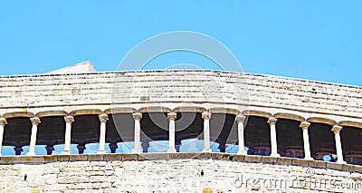 Detail of the cornice of a building in the Plaza de la Catedral, Barcelona Stock Photo