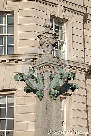 Detail on Cunard Building, Pier Head, Liverpool Stock Photo