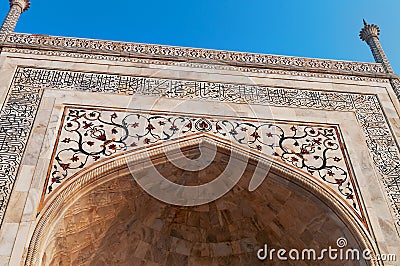 Detail decorative at Taj Maha Stock Photo