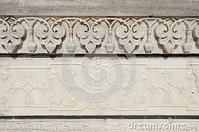 Detail decorative of taj maha Stock Photo