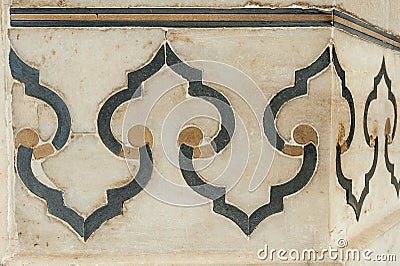 Detail decorative of taj mahal Stock Photo