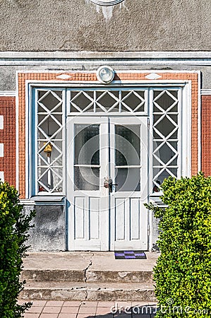 Detail of a door of a typical ukrainian antique ho Stock Photo