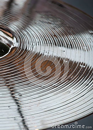 Detail of a drum plate close up. Metal surface Stock Photo