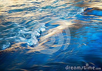 Detail of the early evening dark river Stock Photo