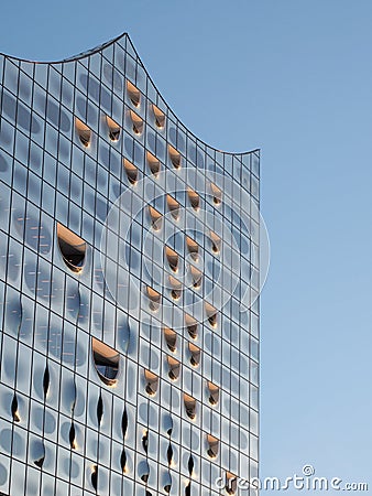 Detail of the Elb Philhamonie, the concert hall in Hamburg Editorial Stock Photo