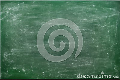 detail of erased chalk traces on a green chalkboard Stock Photo