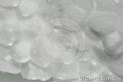 Detail from expanded polystyrene sheet Stock Photo