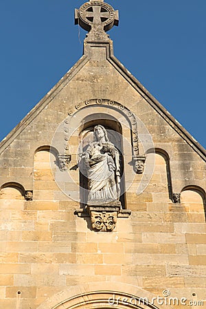 Detail of the facade of the chapel of the revelation of the Lord Stock Photo