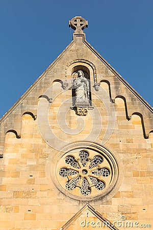 Detail of the facade of the chapel of the revelation of the Lord Stock Photo