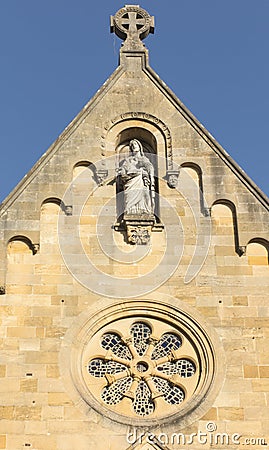 Detail of the facade of the chapel of the revelation of the Lord Stock Photo