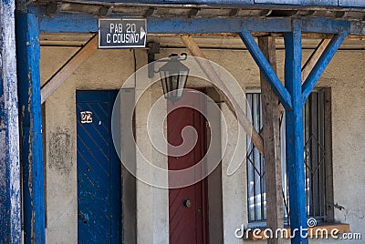 Mining pavilions of the city of Lota. chili Stock Photo