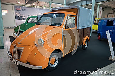Detail of FH Van Hispano Primera Serie in orange color Editorial Stock Photo