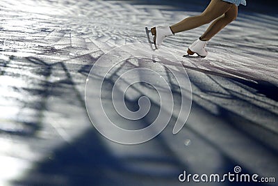 Detail of figure skating Stock Photo