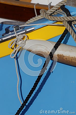 Detail of a fisherman boat Stock Photo