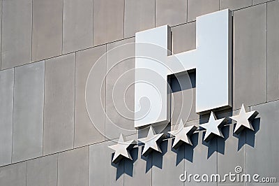 Detail of a five stars luxury hotel facade Stock Photo