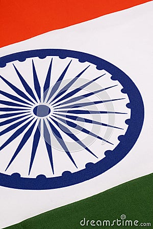 Detail on the flag of India Stock Photo