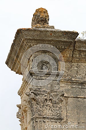 Detail of Flavien bridge of Saint-Chamas, France Stock Photo