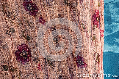 Detail floral cloth Stock Photo