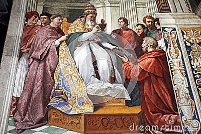 Pope fresco Editorial Stock Photo