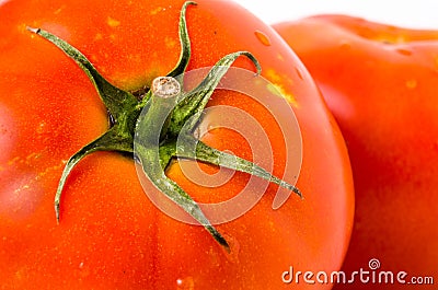 Detail of a Fresh Tomato Stock Photo