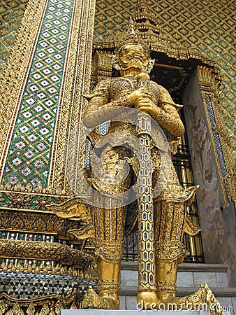 Detail of a giant, Wat Phra Kaew, Bangkok, Thailand Stock Photo