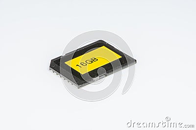 Detail of an 16 Gigabytes storage memory Stock Photo