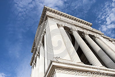 A detail of the gigantic monument of the Altar of the Fatherland (Victorian) to Rome (Italy) Stock Photo