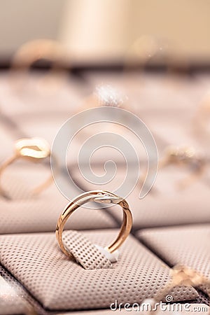 Detail of golder ring Stock Photo