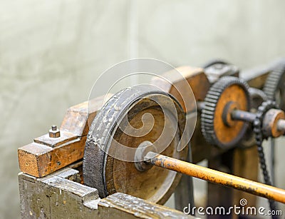 Detail of a grunge gear Stock Photo