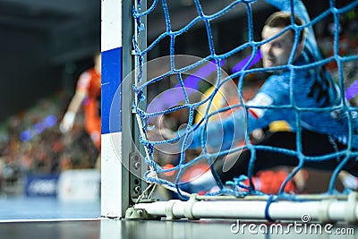Detail of handball goal Stock Photo
