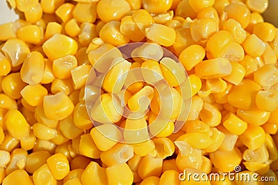 Detail of a heap of yellow corn maize as a symbol of sweet healthy organic vegetable Stock Photo