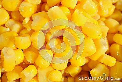 Detail of a heap of yellow corn maize as a symbol of sweet healthy organic vegetable Stock Photo