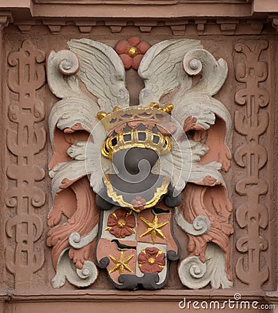 Detail of the town Hall of the old Hanseatic city of Lemgo Stock Photo
