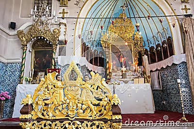 Detail of interior of Armenian Apostolic Orthodox Church Stock Photo
